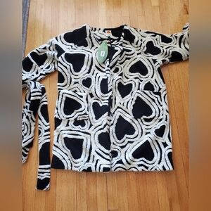 Farm Rio Wild Hearts Fleece Coat